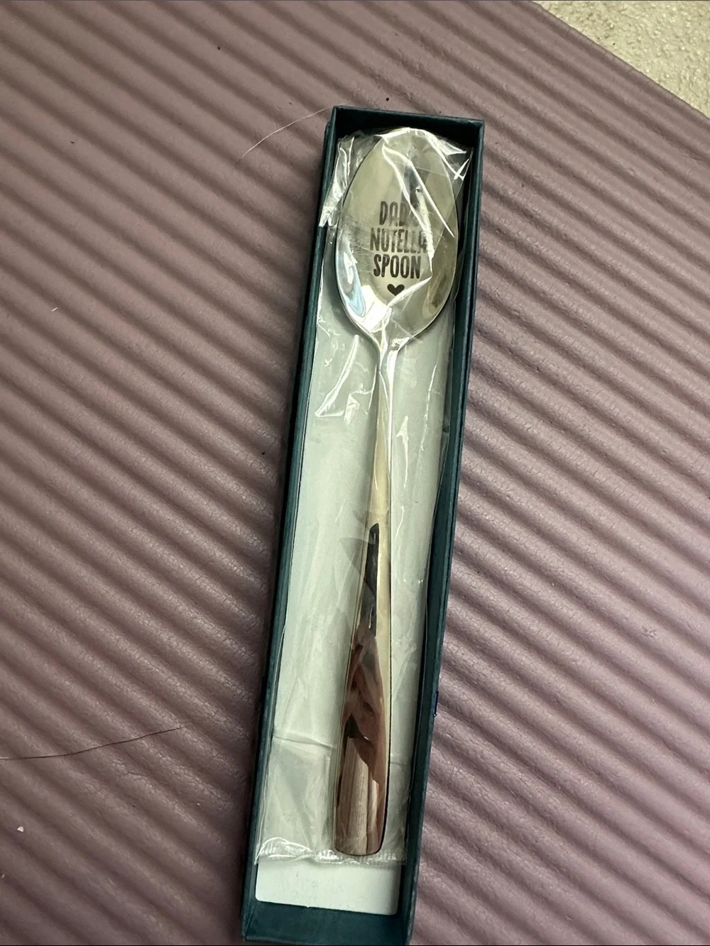 Engraved Stainless Steel 'DAD NUTELLA SPOON' in Silver